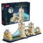 Marile Arhitecturi ale lumii Puzzle 3D cu led Tower Bridge 222 piese